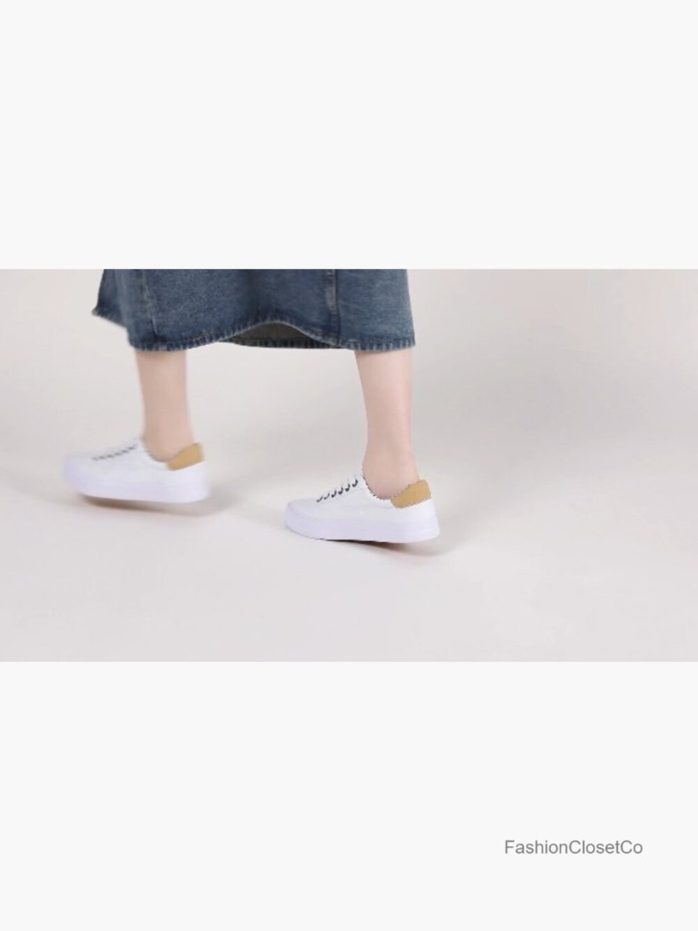 Women's Low Top Canvas Lace Up Sneakers Casual Walking Shoes - Picture 7 of 7